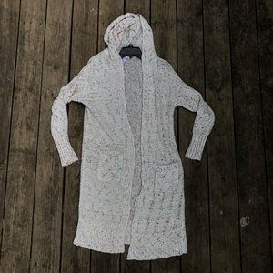 Francescas Hooded Long Acrylic Sweater Cardigan